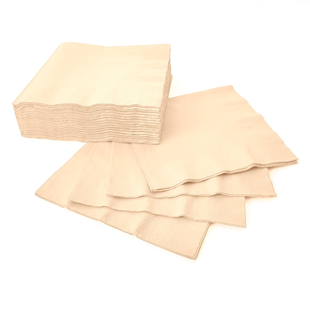 (50) Beverage Napkins - Vanilla Creme*