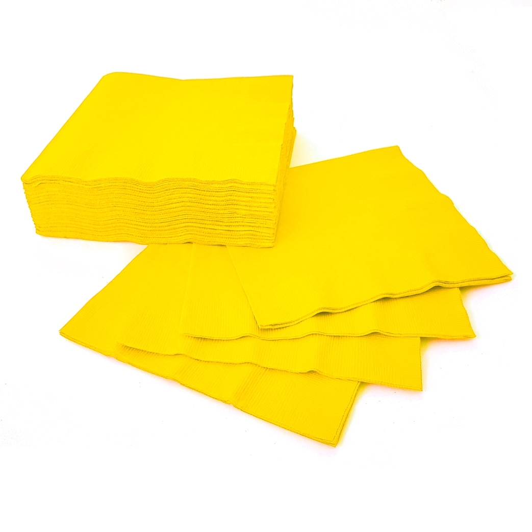 (50) Beverage Napkins - Yellow Sunshine*