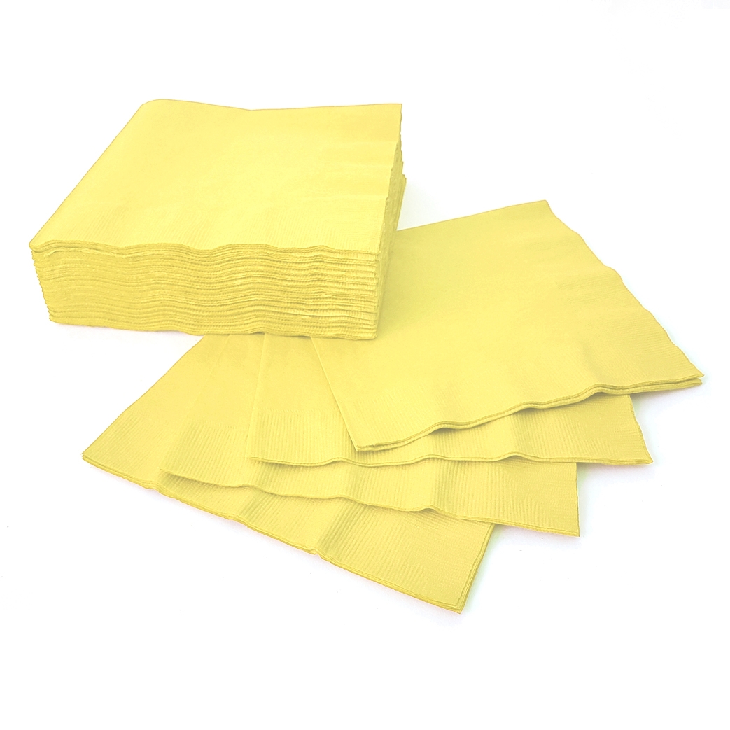 (50) Luncheon Napkins - Light Yellow*