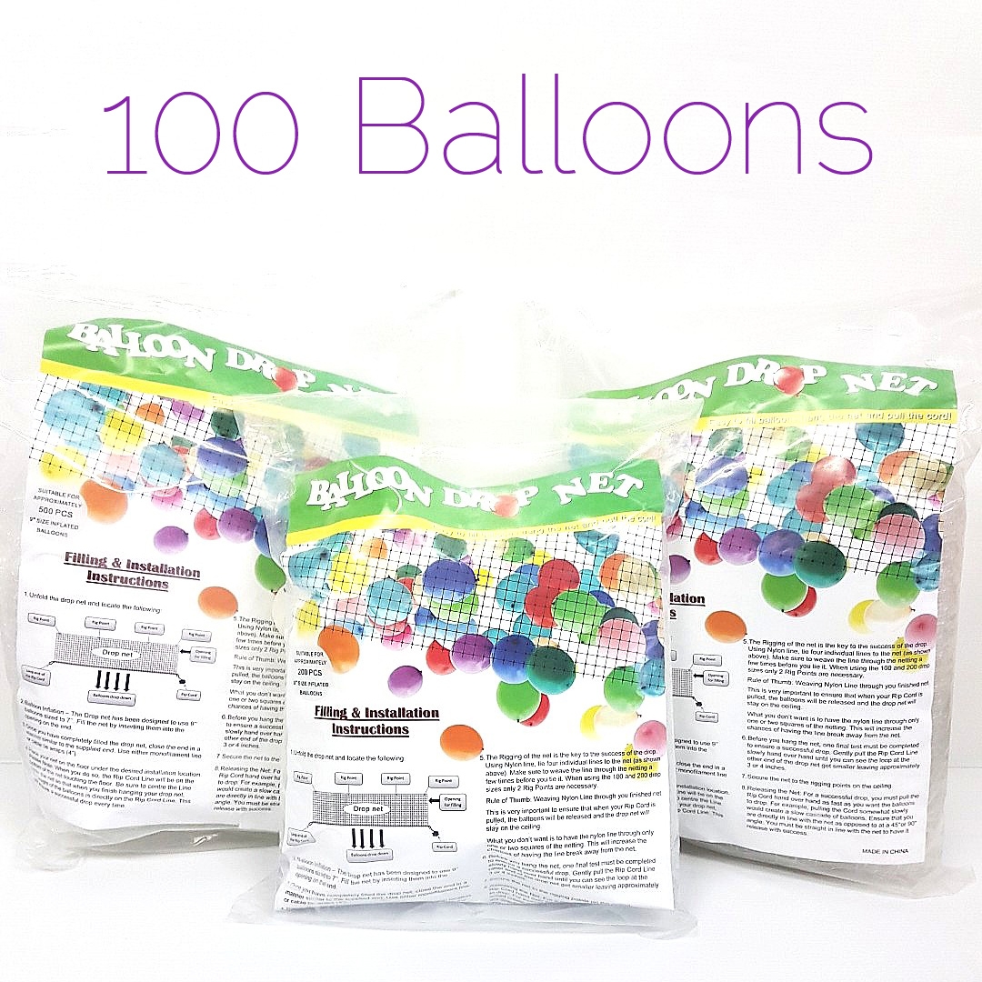 Balloon Drop Net - 100 balloons