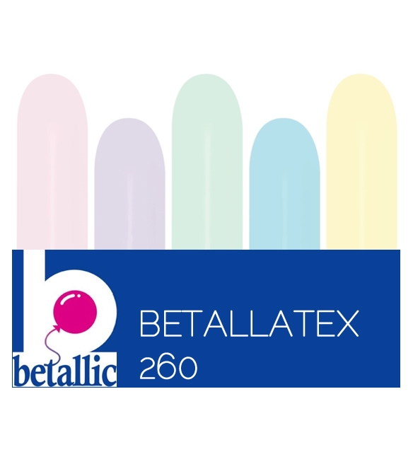 BET (50) 260 Pastel Matte Assorted balloons