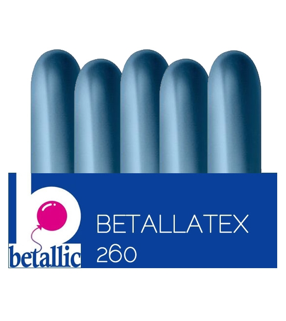 BET (50) 260 Reflex Blue balloons