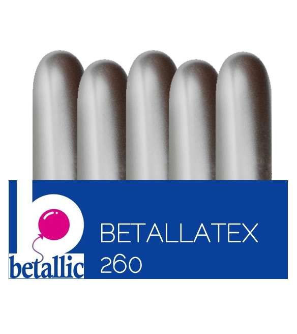 BET (50) 260 Reflex Silver balloons