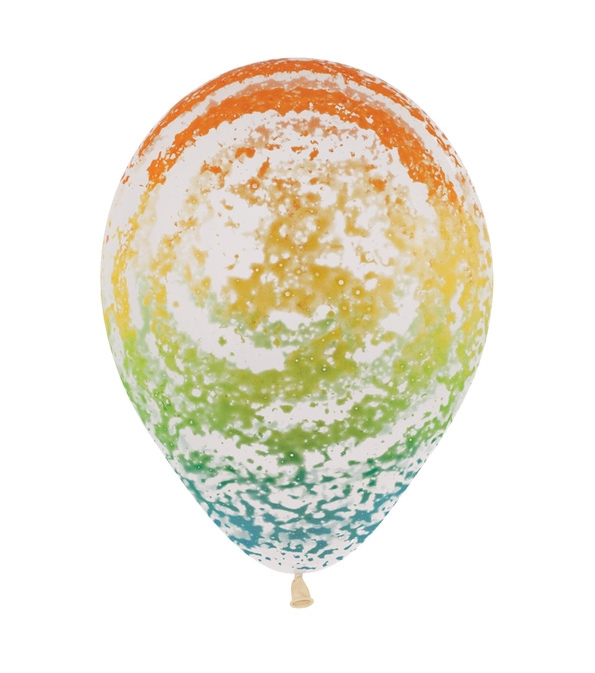 BET (50) Graffiti Rainbow Crystal Clear balloons