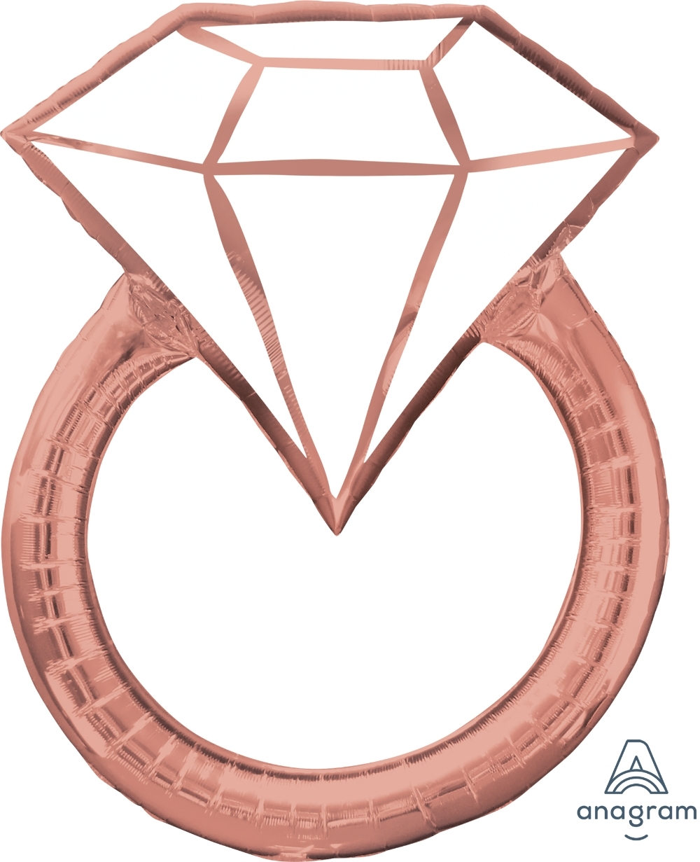 Rose Gold Wedding Ring SuperShape  balloon