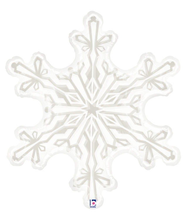 Clear Snowflake Shape balloon