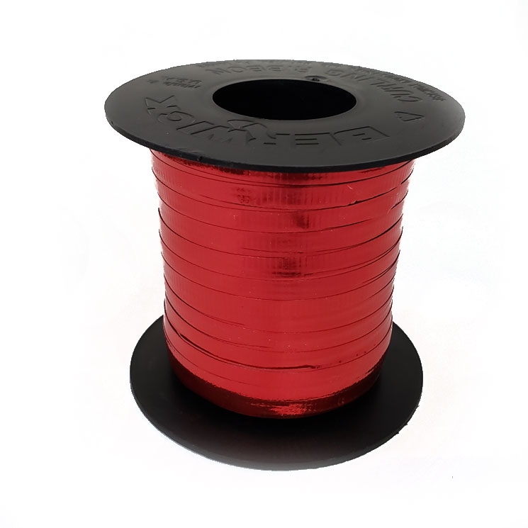 Curly Metallic-3/16x250 yd - Red