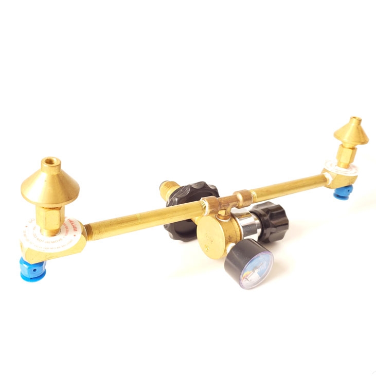 Dual Push Down Valve/ w Gauge