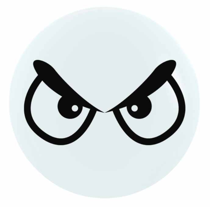 Fashion White Angry Eyes balloons