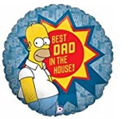 FD - 9" Foil - Homer Best Dad balloon