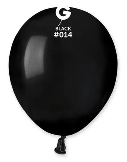 GEMAR (50) 12" Black balloons