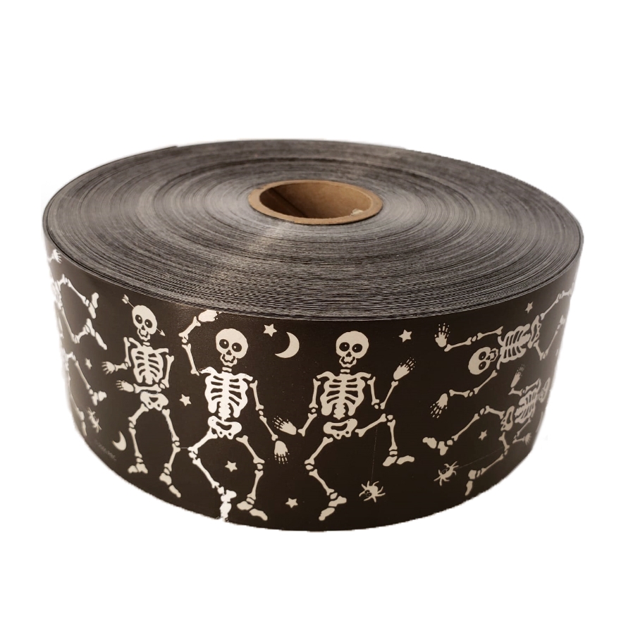 H - #40 Poly Dancing Skeleton/Black-200 yds