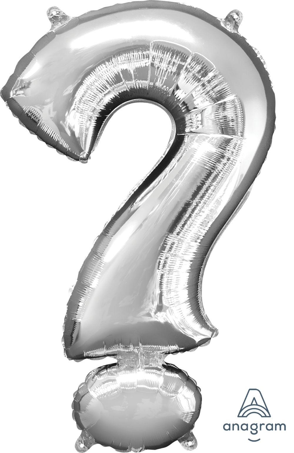 Large Shape ? Question Mark Symbol Silver balloon