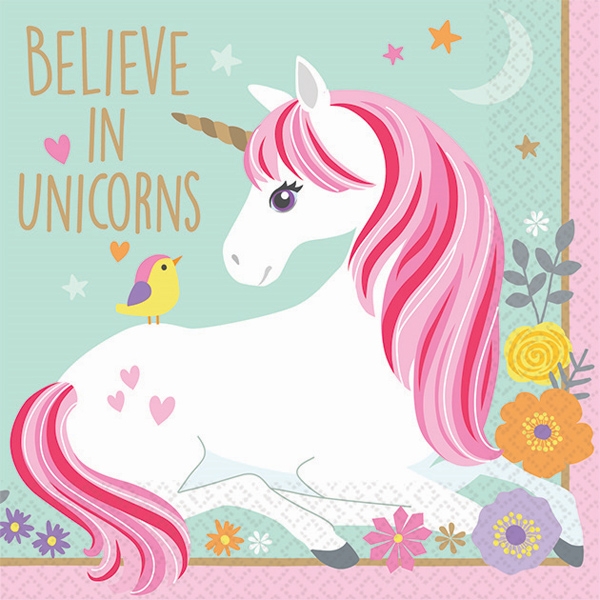 Magical Unicorn Beverage Napkins