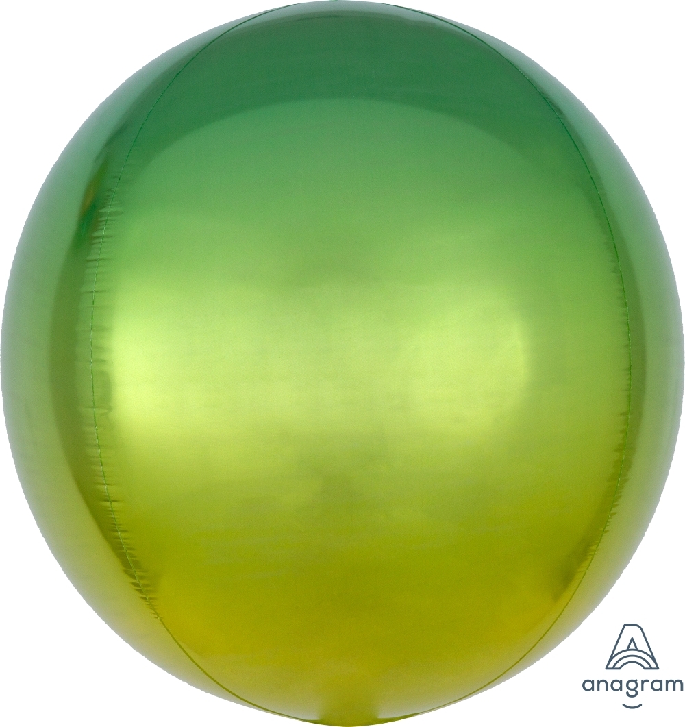 Ombre Orbz Yellow & Green balloon