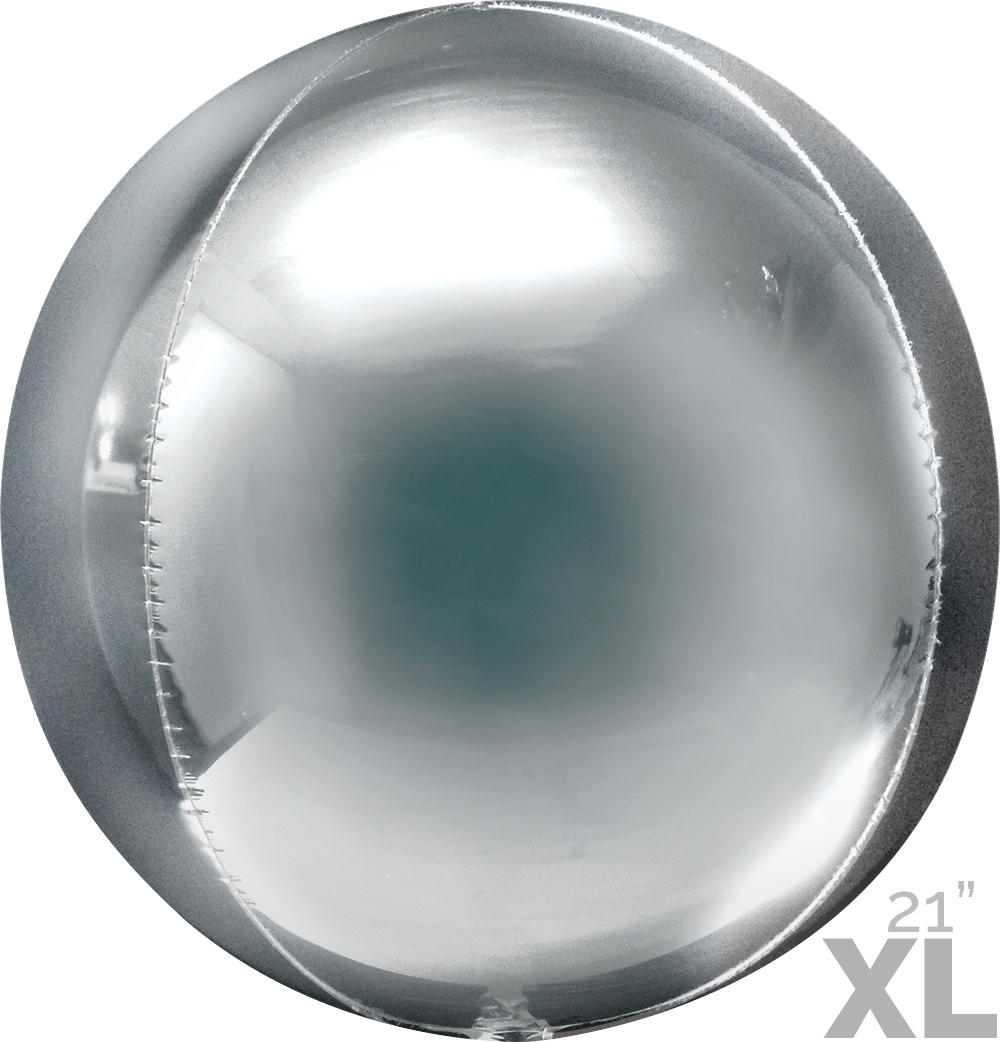 ORBZ Jumbo XL Silver  21" balloon