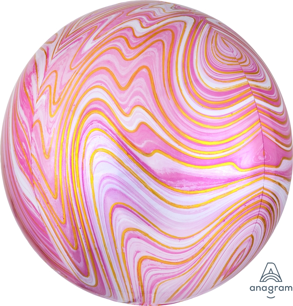 Pink Marblez Orbz balloon