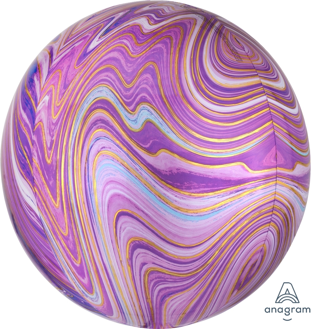 Purple Marblez Orbz balloon