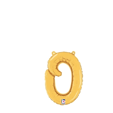 Script Letter O Gold - Self Sealing Air Fill balloon