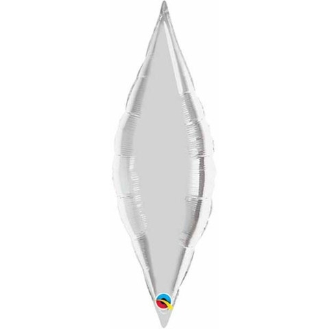 Shape - 13" Taper - Silver - Air Fill Airfill balloon