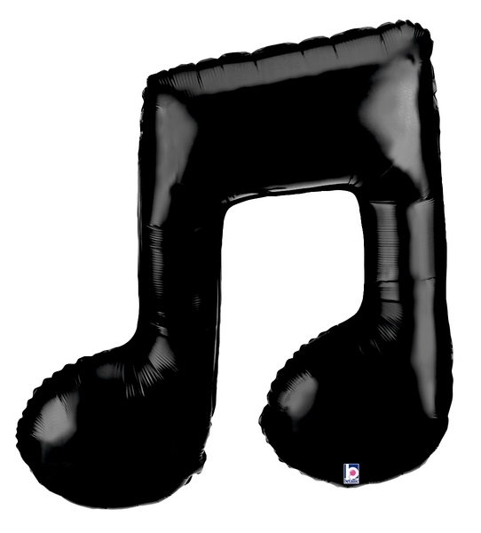 Shape Double Music Note Black 40" balloon