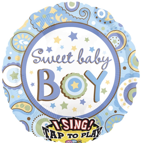 Singing Balloon - Sweet Baby Boy balloon