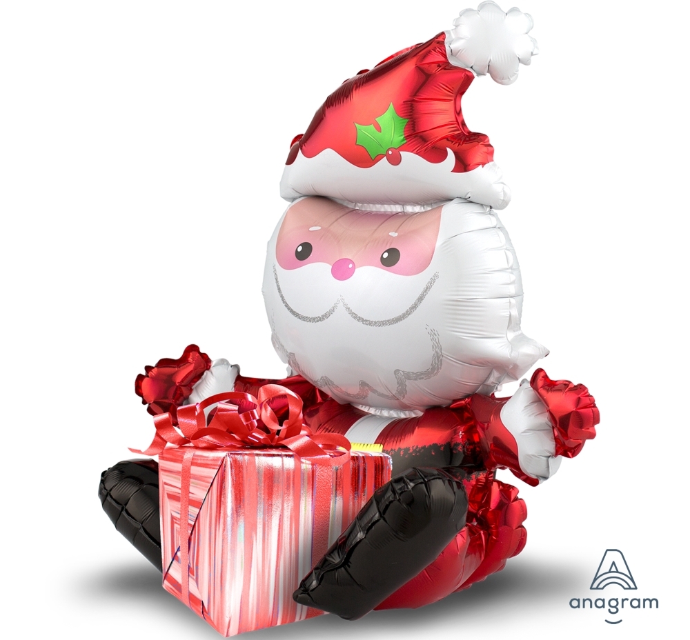 Sitting Santa Air-fill Self-Sealing balloon