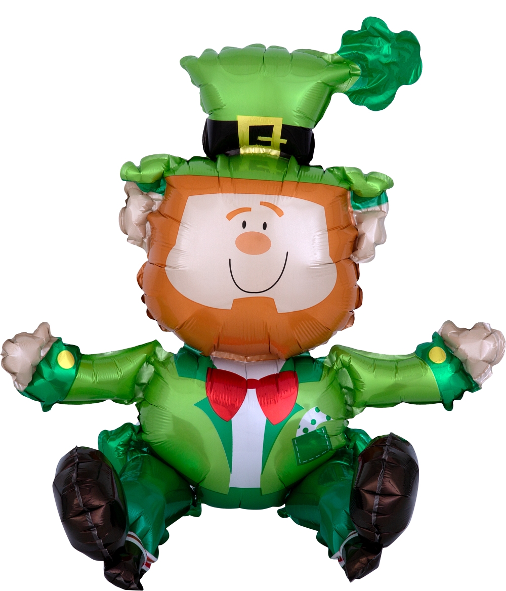 Sitting Leprechaun Air-fill Self-Sealing balloon