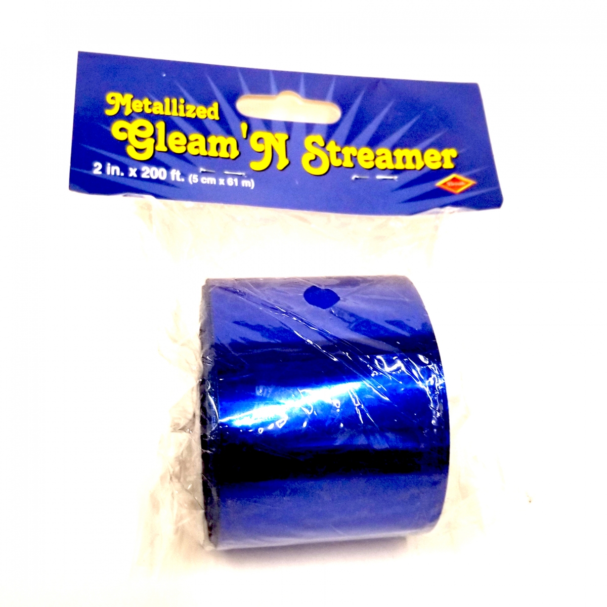 Streamer - Metallic - 2" x 200ft - Blue