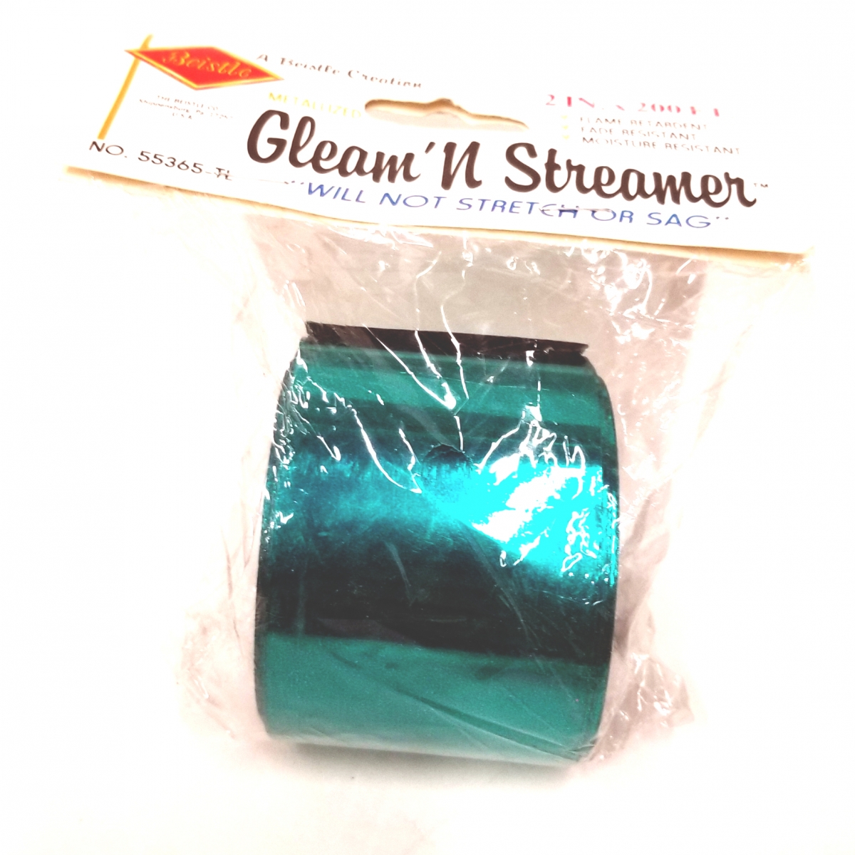 Streamer - Metallic - 2" x 200ft - Teal