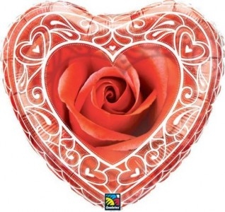 V - 36" Heart Rose For My Valentine balloon