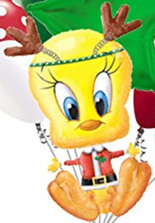 X - Supershape H - Tweety Reindeer balloon